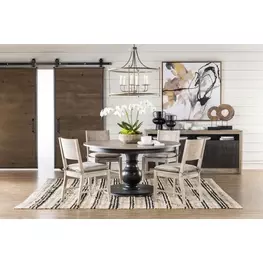 Halifax Flax and Java 86" Rectangular Dining Room Set