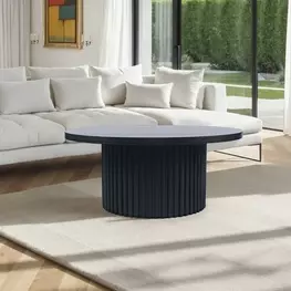 Auden Black Round Occasional Table Set