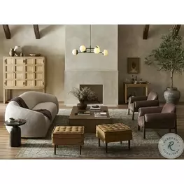 Channing Yuma Cream Performance Fabric Upholstered Living Room Set