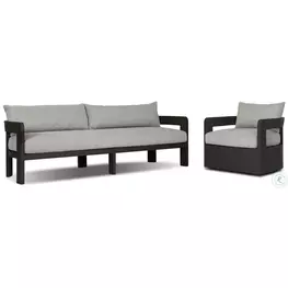 Jackson Concha Fog Upholstered Outdoor Metal Living Room Set