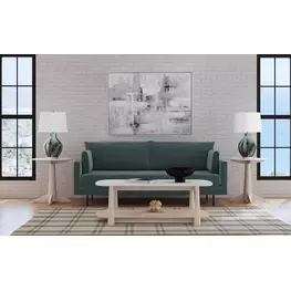 Horizons White Oak and White Marble Rectangular Occassional Table Set