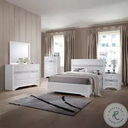 Naima White Youth Panel Bedroom Set