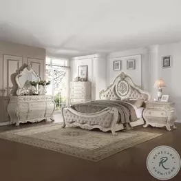 Ragenardus Synthetic Leather and Vintage Oak Upholstered Panel Bedroom Set