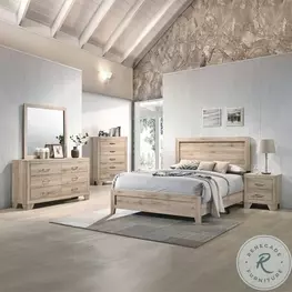 Miquell Natural Panel Bedroom Set
