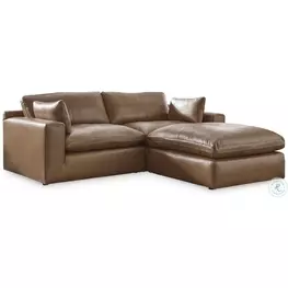 Emilia Caramel Leather Modular Sectional