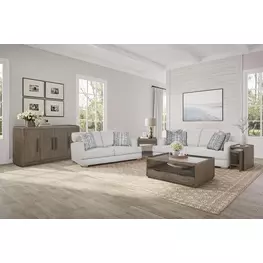 Elements Cocoa Glass Top Occasional Table Set