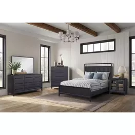 Aurora Peppercorn Open Panel Bedroom Set