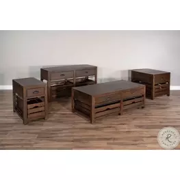 Golden Hearth Dark Brown Homestead Rectangular Occassional Table Set