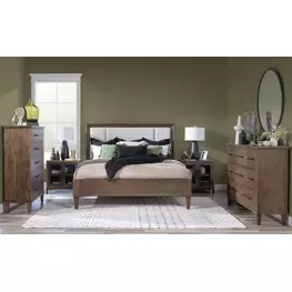 Artisans Place Brown and Beige Upholstered Bedroom Set