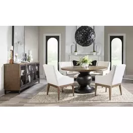 Artisans Place Vintage Pine and Ironwood 60" Round Dining Room Set