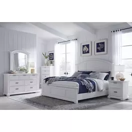 Heritage Coast Coastal White Panel Bedroom Set