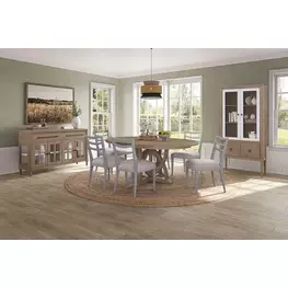 Wilmington Sand Round Extendable Dining Room Set