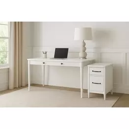 Wilmington White 48" Writing Home Office Set