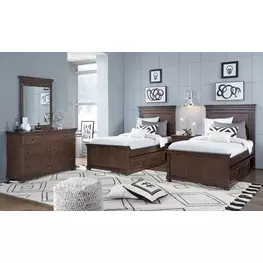 Canterbury 2.0 Warm Cherry Youth Panel Bedroom Set
