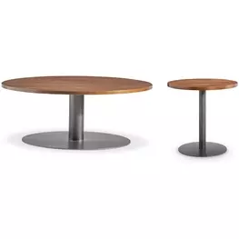 Brasea Lume and Tungsten Round Occassional Table Set