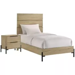 Newhall Vintage Oak Melamine Youth Panel Bedroom Set