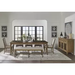 Beacon Hill Dusted Barley 90" Extendable Rectangular Dining Room Set