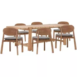Aston Natural 94" Rectangular Outdoor Dining Room Set