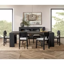 Deaven Toasted Brown 94" Rectangular Dining Room Set