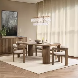 Labelle Tan Oak 92" Rectangular Dining Room Set