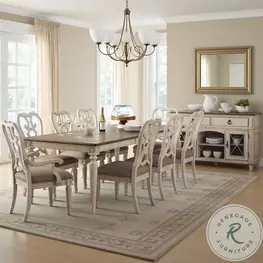 Westvale Fossil And Parchment Extendable Rectangular Dining Room Set