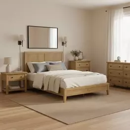 Emilia Natural Platform Bedroom Set
