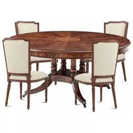 TA Originals Walnut Round Extendable Brook Street Supper Dining Room Set