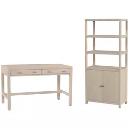Nora Antique Taupe Rectangular Home Ofiice Set
