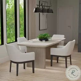 Reba Natural White Wash Extendable Dining Room Set