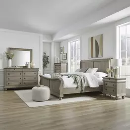 Rustic Traditions Saddle Tan Sleigh Bedroom Set
