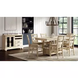 Clover Ridge Whitewash Counter Height Set