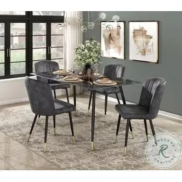 Clemente Black And Gray Dining Room Set