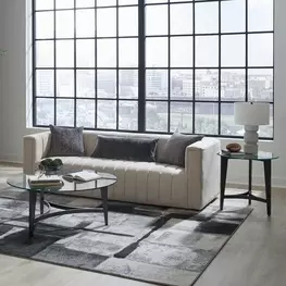 Verano Espresso Round Glass Top Occasional Table Set