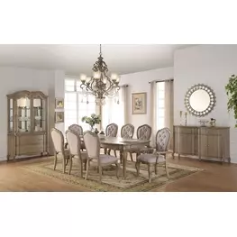 Chelmsford Antique Taupe Extendable Dining Room Set