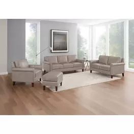 Lachlan Stone Leather Living Room Set