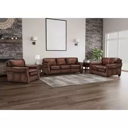 Capton Russet Leather Living Room Set