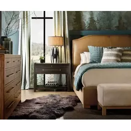 Driftwood Brown Upholstered Panel Bedroom Set
