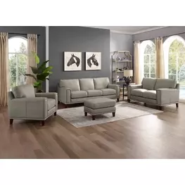Halwyn Stone Leather Living Room Set