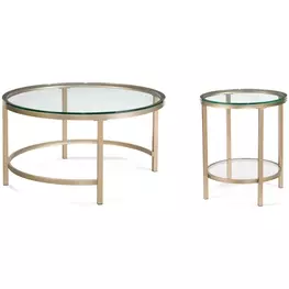 Anderson Antique Gold Round Occasional Table Set