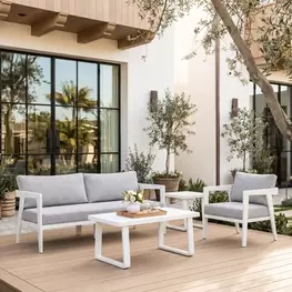 Roccia Gray Outdoor Living Room Set
