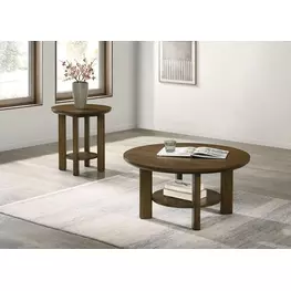 Ottowa Brown Round Occasional Table Set