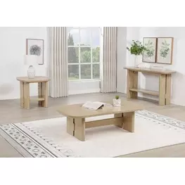 Kailani Beige Oak Rectangular Occasional Table Set