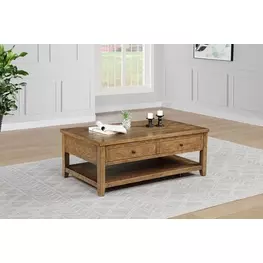 Payne Distressed Brown Rectangular Lift Top Occassional Table Set