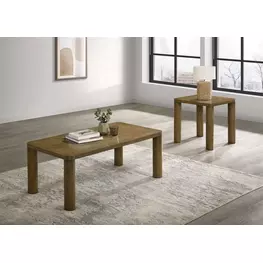 Castlewood Brown Oak Rectangular Occassional Table Set