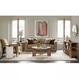 Solara Medium Brown and Beige Marble Top Occasional Table Set