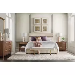 Solara Beige Upholstered Panel Bedroom Set