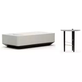 Madera Opal Ash and Modern Walnut Plinth Occasional Table Set