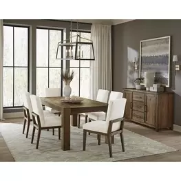 Dovetail Natural Gathering Dining Room Set