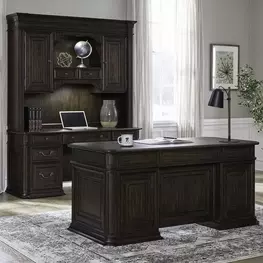 Parkside Estate Chateau Brown Jr Executive Home Office Set