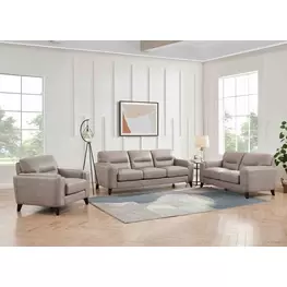 Elwyn Stone Leather Living Room Set